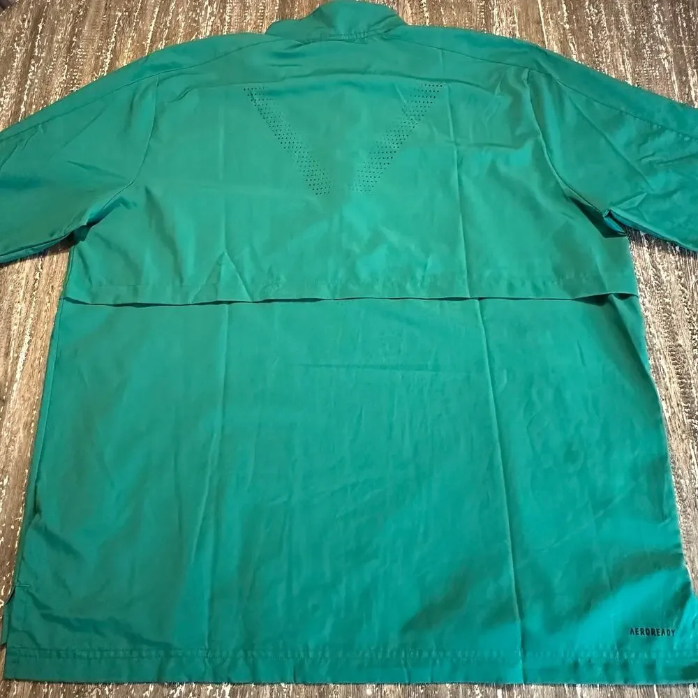 Adidas Dallas Stars NHL 1/4 Zip Pullover Windbreaker Jacket Green Men’s Size L